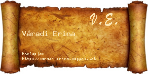 Váradi Erina névjegykártya